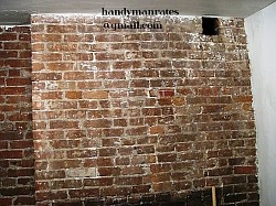 paint removal on brick wall, paint stripping