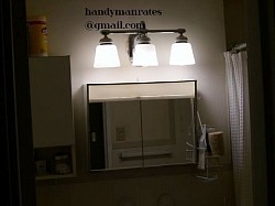 light fixtures, medecine cabinets mount,